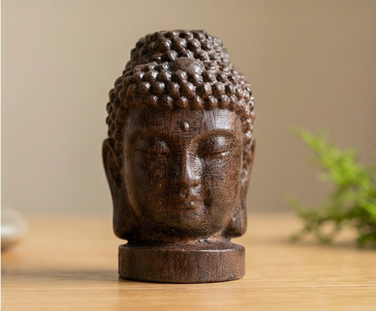 Figurine de tête de bouddha indienne